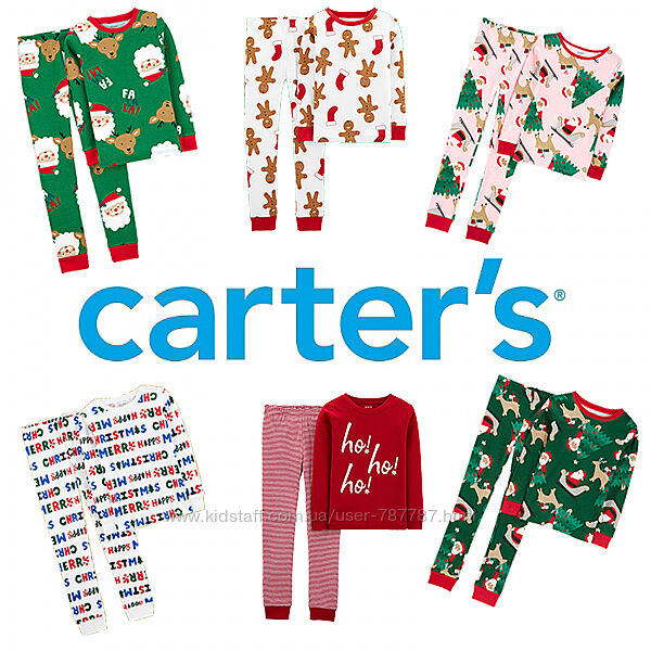 Святкові піжамки Carters для дітей від 6 місяців до 14 років