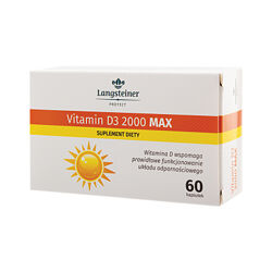 Дієтична Добавка Вітамін D3 2000 MAX Langsteiner, 60 капсул