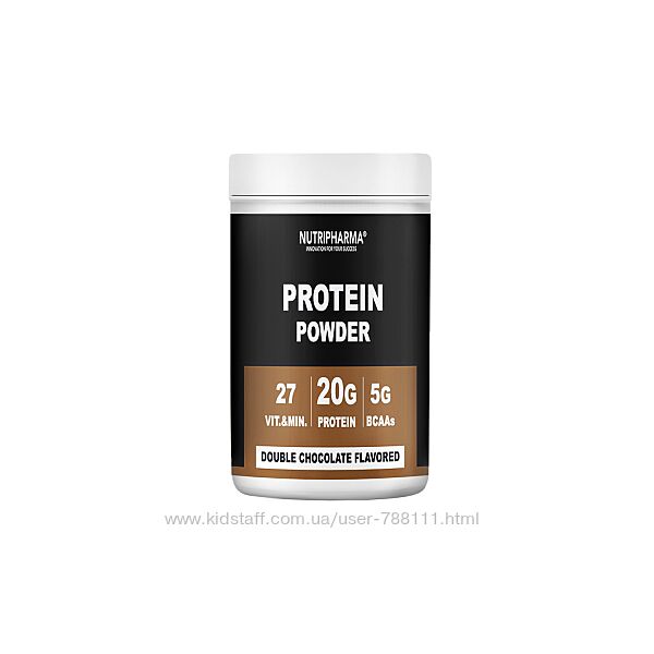 Протеїновий коктейль Nutripharma Подвійний шоколад, 464 г