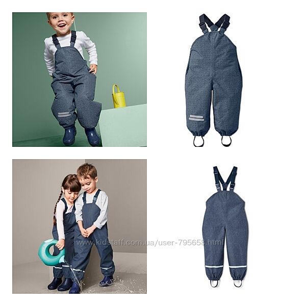 Полукомбинезон непромокаемый грязепруф 80 86 92 Tchibo дощовик Німеччина