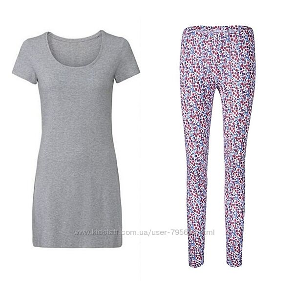 Пижама костюм для дома ночнушка 3в1 Esmara Tchibo S М L Германия