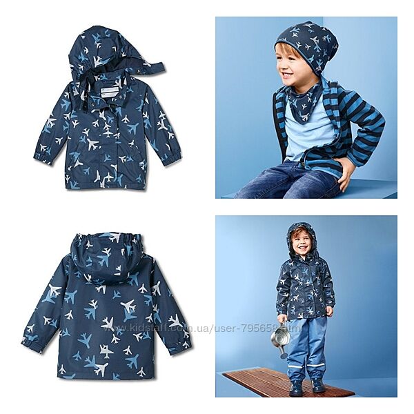 Куртка дождевик непромокаемая на флисе 80 86 92 Tchibo