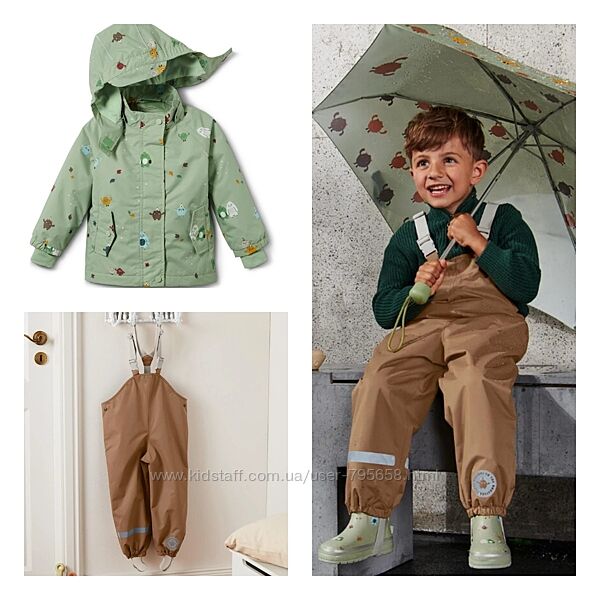 Костюм дощовик куртка на флисе 74 80 86 дощовик мембрана 5000 Німеччина