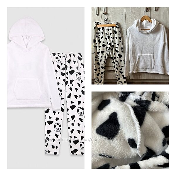 Піжама теплий костюм для дома 152 158 164 см Україна велсофт плюш пижама