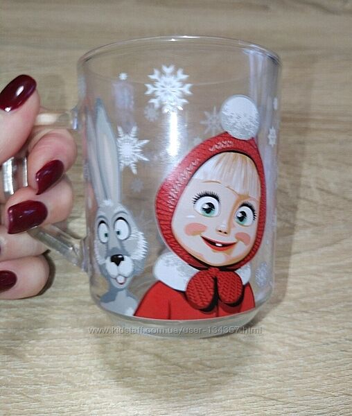 Нова дитяча чашка 240 мл Дівчинка і зайчик. Горнятко кухоль