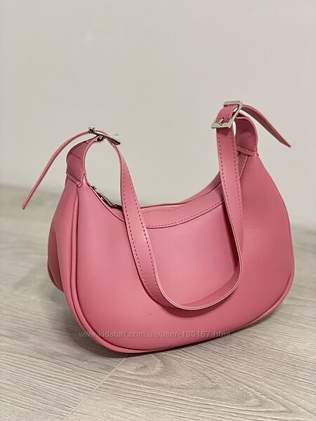 Рожева сумка багет 