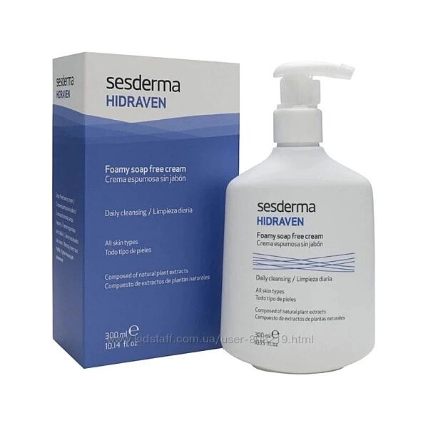 SesDerma Hidraven Foamy Soap Free Cream Ніжний пінистий крем для обличчя й 