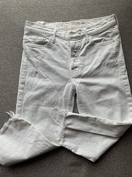 Укорочені білі джинси mother, usa, оригінал, xs, s