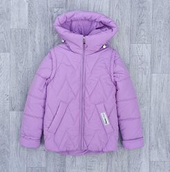 Дитяча демісезонна куртка-жилетка 2в1 для дівчинки від 6 років на весну/ ос