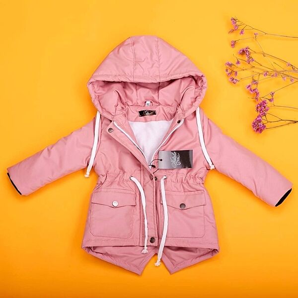 Дитяча весняна куртка на дівчинку / Подовжена курточка демісезонна для діте