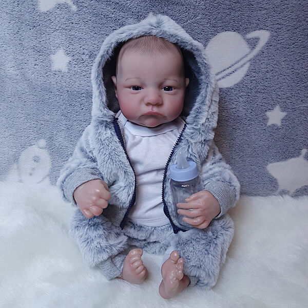 Реалістична лялька Реборн Reborn хлопчик - повністю вініл-силіконовий пупс з одягом, новонароджене маля, як жива справжня д