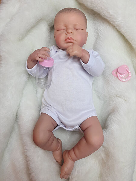 Спляча реалістична лялька Реборн 47 см для дівчинки, пупс схожий на новонароджену дитину немовля, гарний малюк з м&acuteяким
