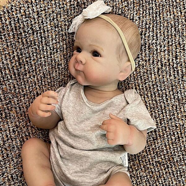 Лялька Реборн дівчинка, повністю вініл-силіконовий пупс, реалістичний новонароджений малюк, як жива дитина