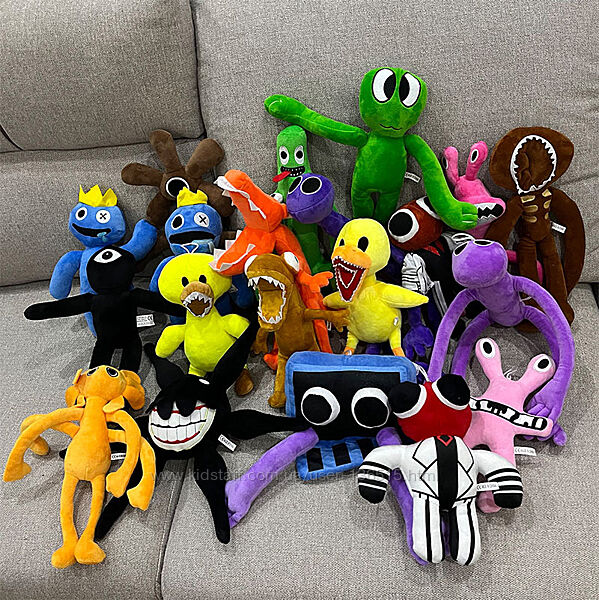 Мягкие игрушки Rainbow Friends Roblox. Радужные Друзья. Вся серия
