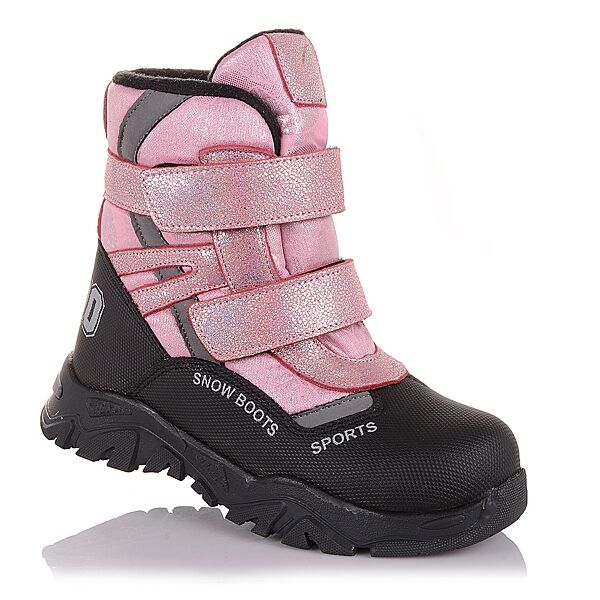 Зимові черевики для дівчинки рожево-чорні  для дівчат 26-30 р. 5.4.441