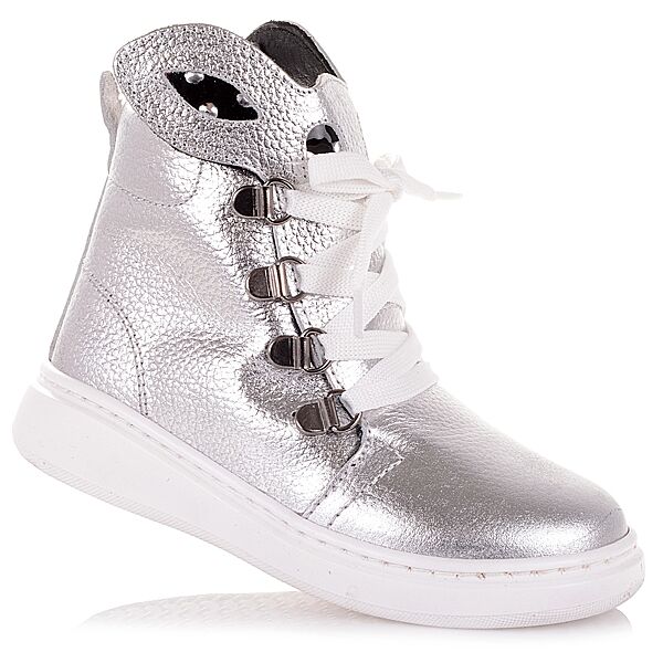 Демісезонні черевики сріблястого кольору для дівчат 26,27,29,30 р. 11.3.335