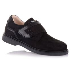 Шкільні туфлі чорного кольору на липучці для хлопчиків 32 р. 11.5.98
