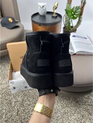 Уггі UGG Classic Mini Platform Black Fur