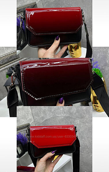 Сумочка клатч чорно-червоний градієнт