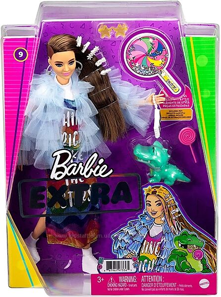 Кукла Барби Экстра 9 Стильная Модница брюнетка Barbie Extra Doll