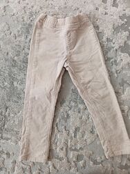 Вельветові штани - джегінси бежеві 4-5 років бв