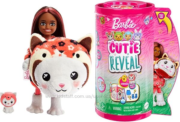 Лялька Барбі Челсі Котик в костюмі червоної панди Barbie Cutie Reveal Chel