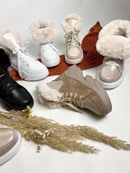 Теплые зимние ботинки, разные цвета. Натуральная кожа