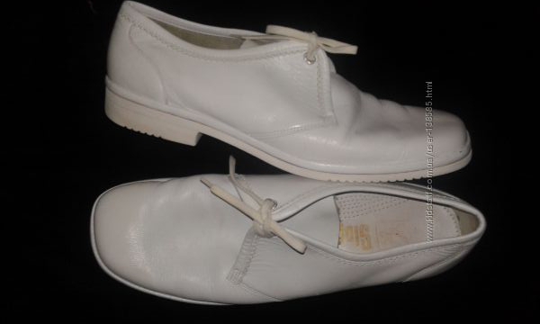 12. 5-31. 5 см кожа стильные туфли Slopper не узкие белые 