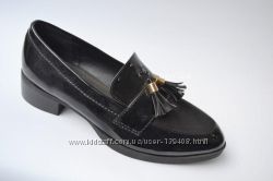 Черные балетки туфли лофферы в Наличии