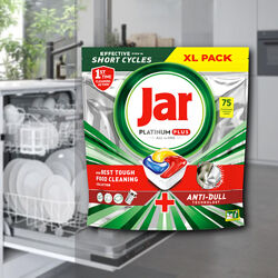 Jar Platinum plus 75 шт - посудомийні капсули джар платинум плюс