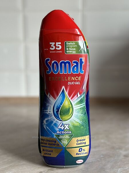 Somat excellence duo gel - 630 ml - 35 мийок - гель для посудомийних машин