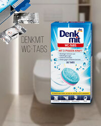 Denkmit WC-Reiniger Tabs mit 3-Phasen-Kraft, 16 St - таблетки для унітазу 