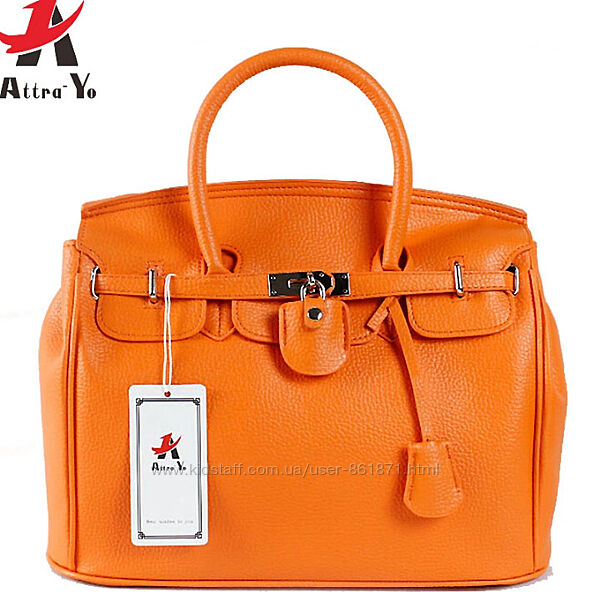 Стильная сумка, оранжевая, новая