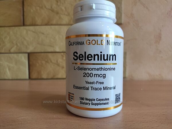 California Gold Nutrition, селен, бездрожжевой, 200 мкг, 180 капсул