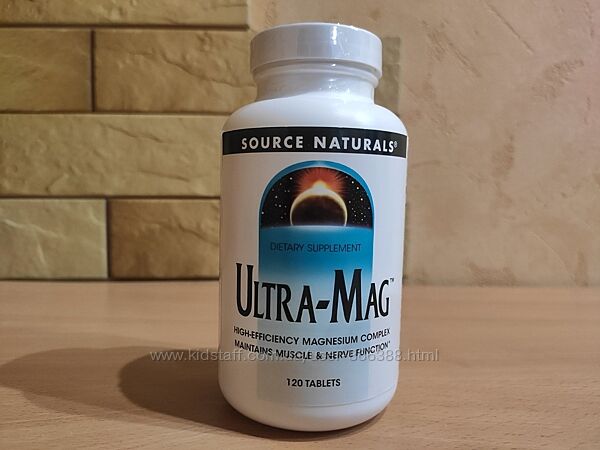 Магній Ультрамаг  Source Naturals, Ultra-Mag , 120 таблеток
