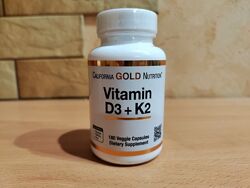 California Gold Nutrition, вітаміни D3 5000 й K2 у формі MK-7, 180 капсул