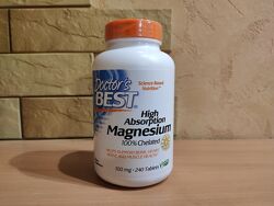 Doctor&acutes Best, хелатний магній, 240 таблеток 100 мг у таблетці