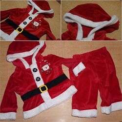 Новогодний костюм Санта Клаус 6-9 мес на новий рік