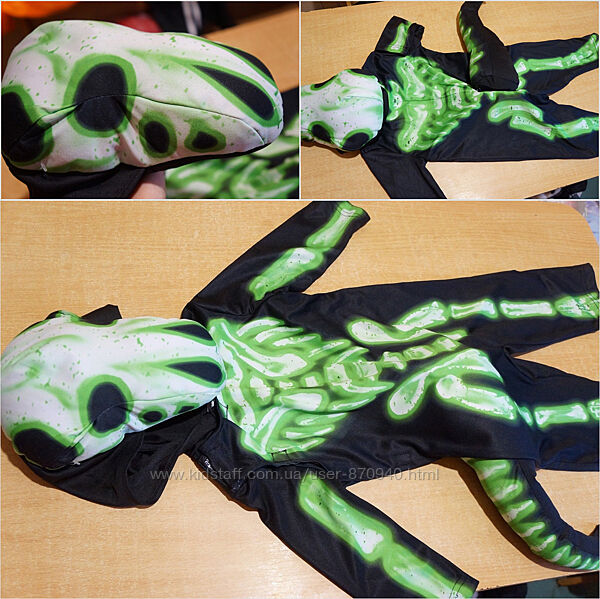 Карнавальный костюм на Хэллоуин Скелет динозавра 1-2 года