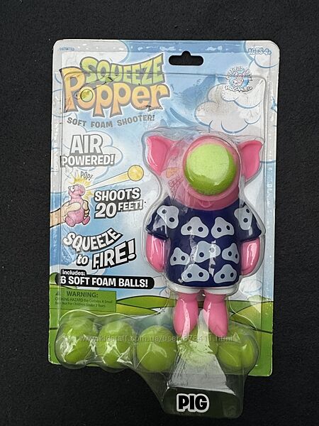 Стріляючий звірятко Squeeze Popper Свинтус 54300 ПОШКОДЖЕНА УПАКОВКА