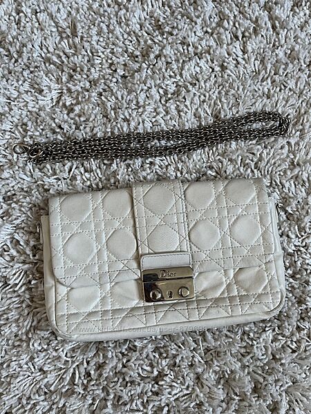 Клатч Christian Dior Cannage Quilted Leather New Lock Pouch оригінал