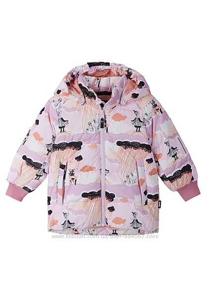 Зимняя куртка для девочки Reima Moomin Lykta. Размеры 80-110