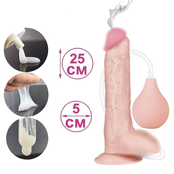 Фаллоимитатор со спермой имитация семяизвержения кончающий 25 см Squirt Extreme Dildo