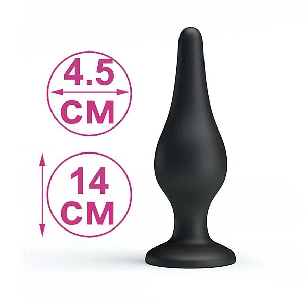 Анальная пробка силикон 4,5 см с присоской Prostate Plug