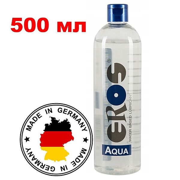 Смазка интимная водная лубрикант на водной основе Eros Aqua 500 мл Интим-смазки для секса