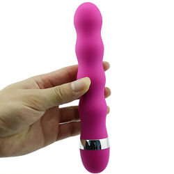 Вибратор для вагины ребристый Vibrator для женщин, Вибраторигрушка для секса розовый 18 см