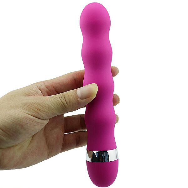Вибратор для вагины ребристый Vibrator для женщин, Вибраторигрушка для секса розовый 18 см