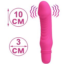 Вибратор для женщин силиконовый 13 см розового цвета Mini Vibrator для секса