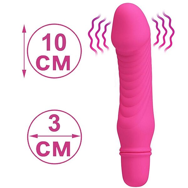 Вибратор для женщин силиконовый 13 см розового цвета Mini Vibrator для секса