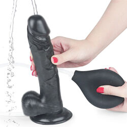 Фалос с имитацией семяизвержения кончающий фалос Squirt Extreme Dildo 23 см - Черного цвета
